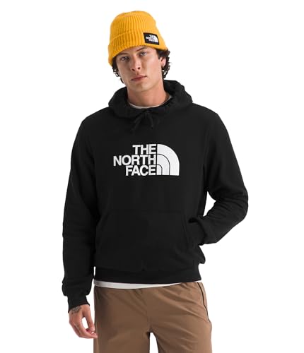 The North Face Men's Evolution Half Dome Hoodie - Adventure Ready Hood with Adjustable Drawcord, Kangaroo Hand Pocket, TNF Black, Medium