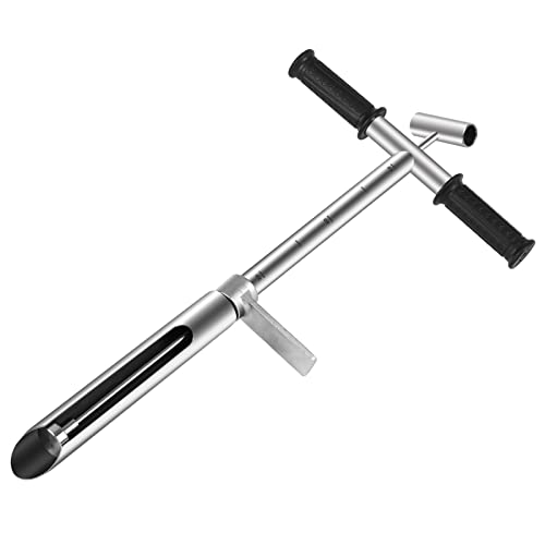 LAKAGO 20" Soil Sampler Probe 304 Stainless Steel Soil Sampling Probe Tool with Ejector and Foot Pedal