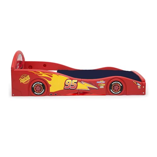 Image of Delta Children Toddler Bed Cars Lightning McQueen Plastic with Guardrails