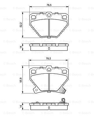 Plaquettes de frein Bosch BP350 certification ECE-R90 - 7
