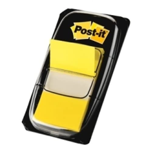 Post-it 680YW12 Marking Page Flags in Dispensers, Yellow, 12 50-Flag Dispensers/Box