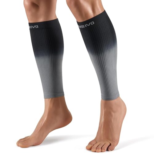 CAMBIVO Medias de Compresión Mujer Hombre, Degradado Pantorrilleras Compresion, Calcetines Compresion 20 30mmHg, Medias Compresion sin Pie, Mangas para Deporte, Running, Ciclismo, Vuelo, Varices