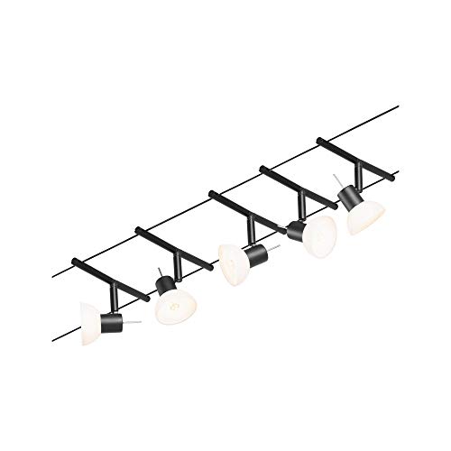 Sistema Cavi Faretto Paulmann Sheela - Set Estensibile, Cromato, Max 5 Faretti Da 10W, Senza Lampadina