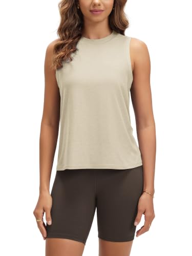 Image of ODODOS Women's Performance Tank Ultra Soft odSTRATUM Tech Sleeveless Tee Shirts High Crew Neck Pullover Top
