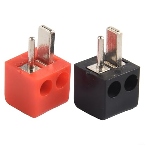 Sileduove Connettori per altoparlanti DIN a 2 pin con contatti in rame e terminali a vite per uso elettronico (2 pezzi)
