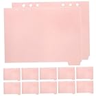 HOMSFOU 12 piezas Separadores de Cuaderno Rosa Divisores Desmontables de PP para Archivadores y Notebooks Pestañas de Colores para Organización Diaria
