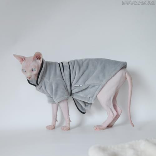 Pijama de gato sem pelos grosso quente outono e inverno roupas para gatos Sphynx, gato Devon Rex, Co