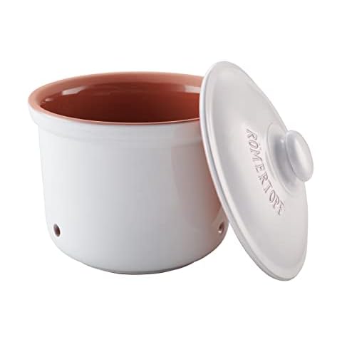 Römertopf Storage Pot, White, Ceramic, White, ø26cm Cover