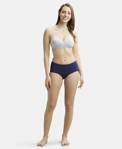 Image of Jockey 1722 Women Wirefree Non Padded Super Combed Cotton Elastane Stretch Medium Coverage Everyday Bra with Concealed Shaper Panel