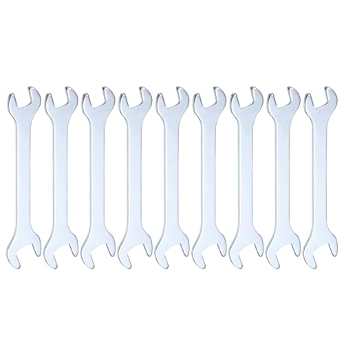 QUARKZMAN 10Pcs Clé à Fourche Doubles Fines 8mm x 10mm Métrique Clé Plate Petite, Galvanisée, pour Réparation Automobile et Assemblage de Meubles