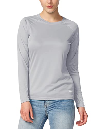 Baleaf Women's Hiking Shirts, Upf 50+ Uv Shirts Long Sleeve, Sun Protection Lightweight Quick Dry Tops For Fishing Outdoor Grey Size L #TOP4