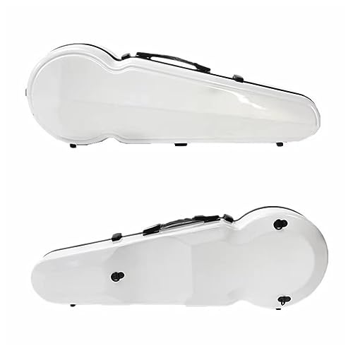 15-17" Viola Case, carbon fiber Lighweight Viola Hard Case Built-In Thermometer with Double Shoulder Straps, Universal Viola Case (Color : White)