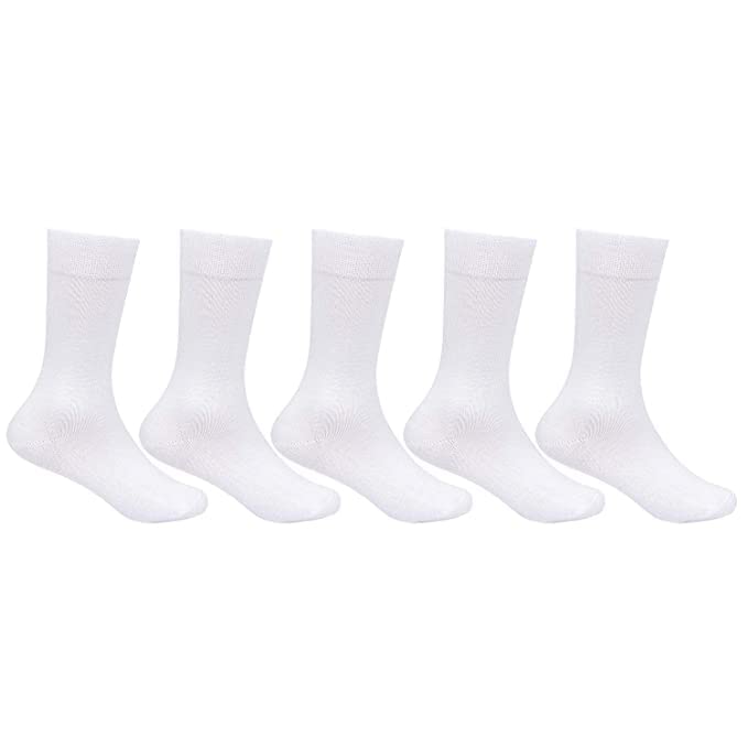 Image of Missby Unisex-Kids Age-wise Combed Cotton School Socks - (Pack of 05 Pairs)