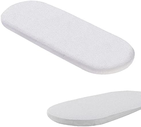 Sunshine Comforts Moses Basket Waterproof Mattress Protector, Cotton Terry Towel Mattress Protector Fitted Cover Breathable Absorbent Stain Proof Non-Allergenic & Non-Noisy, (Moses Basket (35 x 75cm)