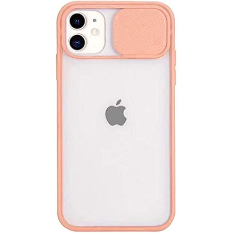 Einaily Camera Protection Case for iPhone 12 with Resistant Silicone Bumper,Pink Cover
