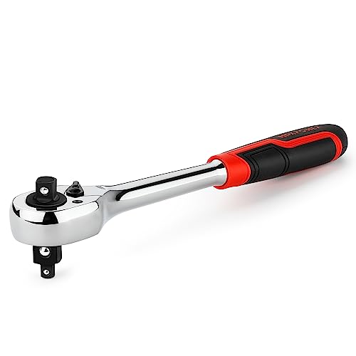 MAXPOWER Drive Ratchet Handle, 72-Teeth Quick-Released Socket Wrench Handle, 1/4, 3/8 & 1/2 Square Drive, Reversible Switch Design