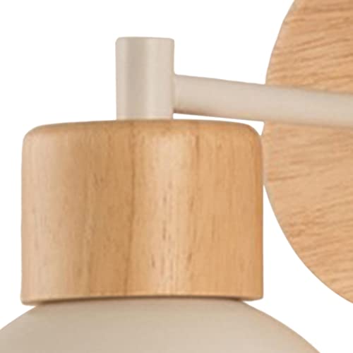 Qianly Luminária de Parede Rústica para Iluminação Externa em Casa de Campo, Branco Sem Pássaro