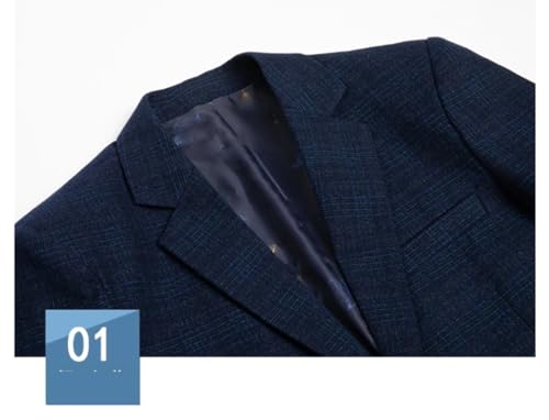 ERFMFKL Men Two-Color Striped Blazer Jacket for Single Breasted Business Wedding Party Banquet3