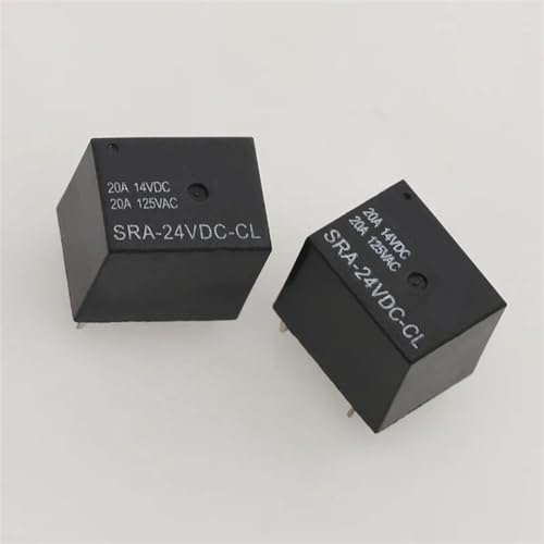 Relais de puissance CC 24V 20A SRA-24VDC-CL commutateur 5 broches pour automatisme et domotique