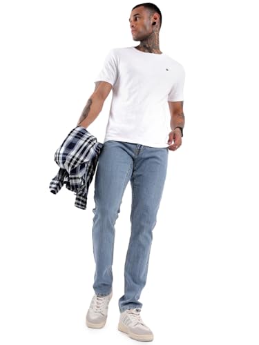 Image of WROGN Men's Cotton Stretch Jeans | Mid Rise | Slim Fit