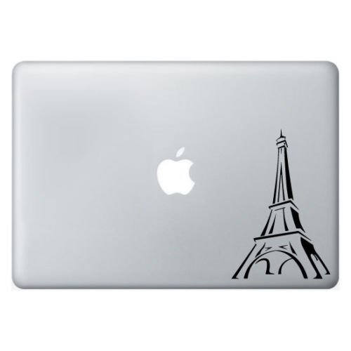 Wall4stickers Black Paris France Eiffel Tower Mac Laptop Art Decal Decor Vinyl Sticker Mural