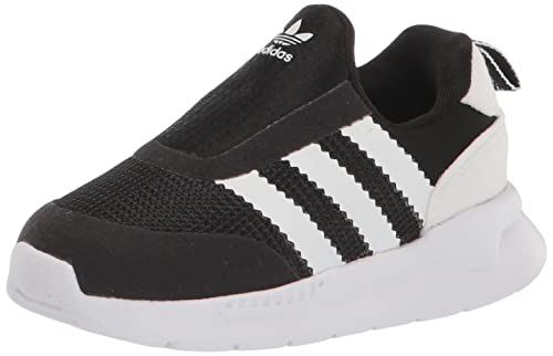 adidas Originals ZX 360 Sneaker, Core Black/White/Core Black, 12 US Unisex Little Kid