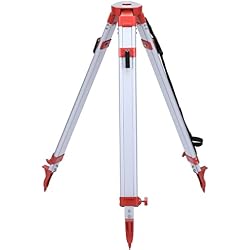 Surveying Tripod, Aluminum Survey Tripod With 5/8-Inch 11-Threaded Flat Head Quick Clamp for Auto level