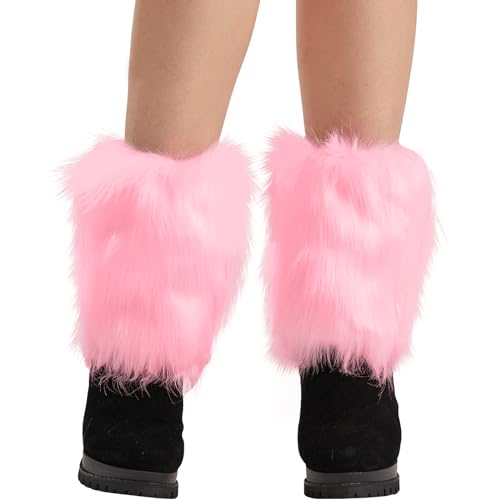 Image of Nanxson Womens Fur Leg Warmer Winter Short Boot Cuffs Covers Sleeves TTW0071