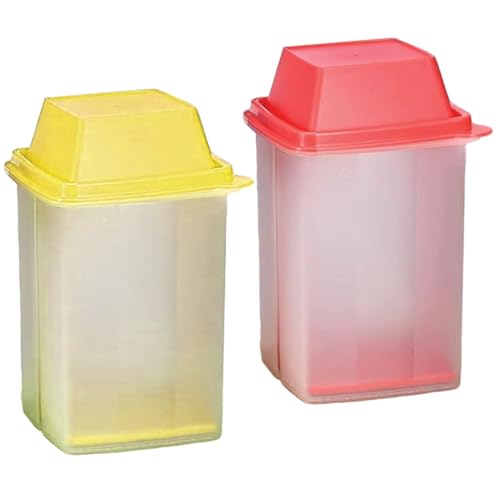 Soporte de encurtido, contenedor de pepinillos 2 piezas con colador, frascos transparentes gran capacidad con tapa doble hermética, recipientes kimchi en la boca ancha para...