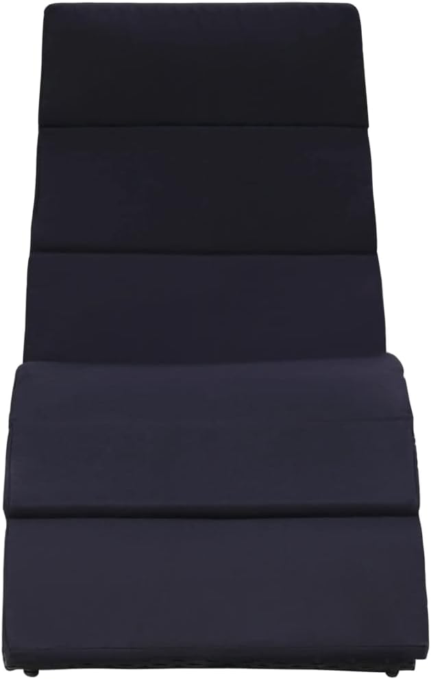 Rattan daybed sunbed,Folding Lounge Chairs,Wicker Furniture for Patio, Backyard, Garden,Sunbed with Cushion Poly Rattan Black