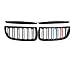 Przedni kapturek Krata nerek Grill Double Slat Gloss Matte Black M Kolor kompatybilny z E90 E91 3. Seria 320i 325i 328i 2005 2006 2007 2008 Grill samochodowy (Color : M Color 2 Line)