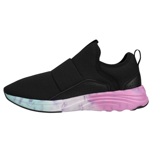 PUMA Softride Sophia Slipon Bleached Womens Sneaker BM US BlackSilver3
