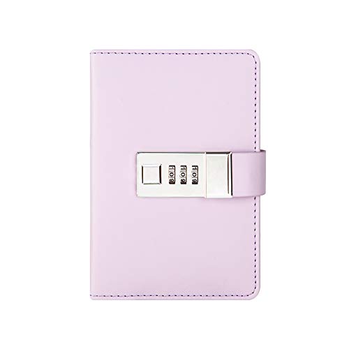 Livre d'écriture violet ordinateur portable cuir bloc-notes avec mot de passe