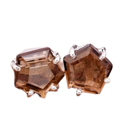 Puces d'oreilles en quartz fumé, le cadeau minimaliste idéal pour femme