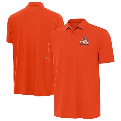 Antigua Men's Orange Cincinnati Bengals Streak Era Polo