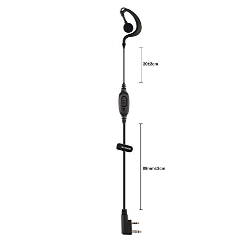 Écouteurs double broche avec micro type C pour Retevis RT22 et Baofeng BF-888S - Son bidirectionnel