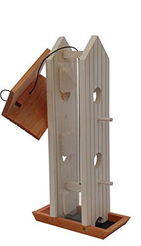 Stokes Select Tower Wood Feeder, Brown & White,38081 #TOP2
