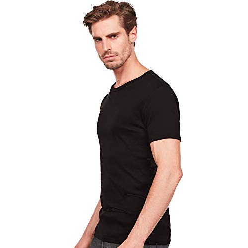 Kit com 3 Camisetas T-Shirt Antiviral - Slim Fitness Fashion – Preto - Preto - Branco – EGG