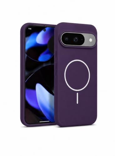 Image of FIRST MART Matte Silicone Back Cover for Google Pixel 9 - Purple