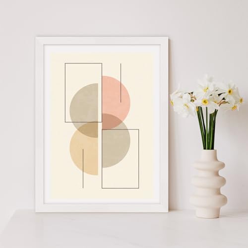 puthiac 16x20 White Picture Frames for Wall - Minimalist 16x20 Oak Wood Frames, 16"x20" Picture Frame Wood, Natural Solid Wooden Picture Frames for Wall Art Photo and Prints (3 Pack, White)