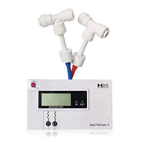 Image of Commercial Dual In-Line TDS Monitor Digital Water Quality Tester TDS Meter IN /OUT Water Quality Monitor 0-9990PPM