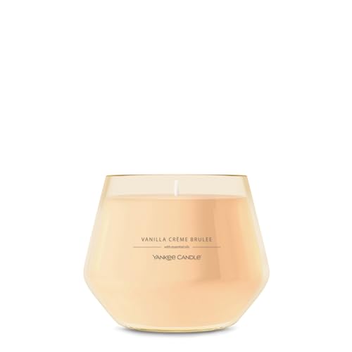 Yankee Candle Studio Scented Candle with up to 50 Hour Burn Time, Premium Plant Wax Blend for Consistent Burn, 10 oz Jar Candle with Room Filling Fragrance, Vanilla Crème Brûlée