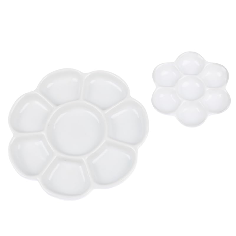 paleta malarska 1 szt. Ceramiczny artysta dostarcza sztuki taca na pigmenty akwarela paleta gwaszów (Color : Style A)