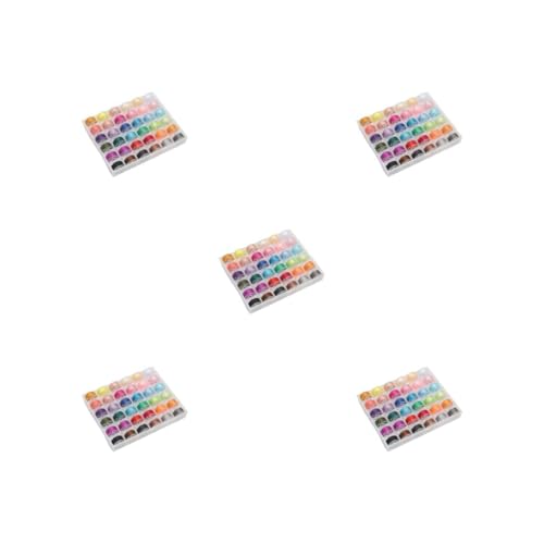 Fil à broder machine type 5 lot de 5 bobines avec 36 grilles