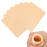 alwaiiz 8 Stück Kunsthaut Tattoo 3mm, 20x15cm Doppelseitige Silikon Tattoo Haut zum Üben, Tattoo Übungshaut für Anfänger und Erfahrene Tätowierer