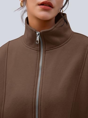 Image of AUTOMET Women's Quarter Zip Oversized Sweatshirt Fleece Mock Neck Pullover
