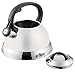 Mr. Coffee Flintshire 1.75-Quart Stainless Steel Whistling Tea Kettle with Nylon Handle – Durable Stove-Top Kettle in Linen Finish