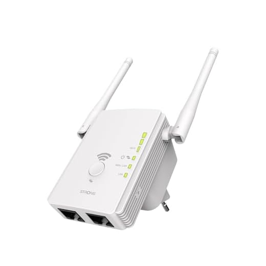 STRONG - WLAN Repeater 300 v2 - Highspeed WLAN Verstärker - Bis zu 300 Mbps - Signalverstärkung für alle Boxen/Router - Einfache Plug & Play-Installation - weiß