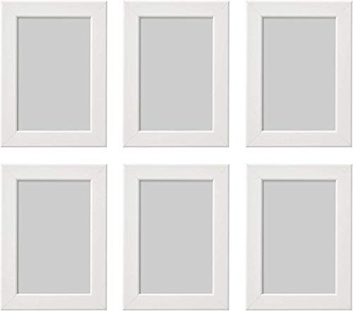 Jms we create smile 6x4 size pack of 6 black/white picture frame photo frames box pack 6 bulk free standing wall hanging