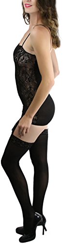 Image of ToBeInStyle Women's Bodystocking Bustier Garter Lingerie Suspender Thigh High Stockings
